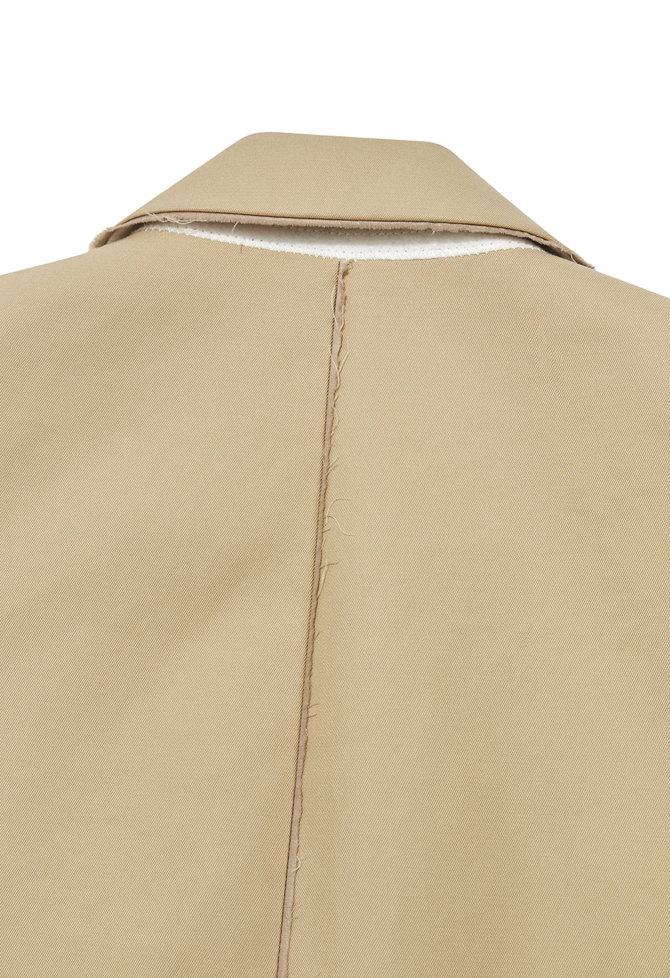 RAW EDGE SINGLE-BREASTED BLAZER BEIGE