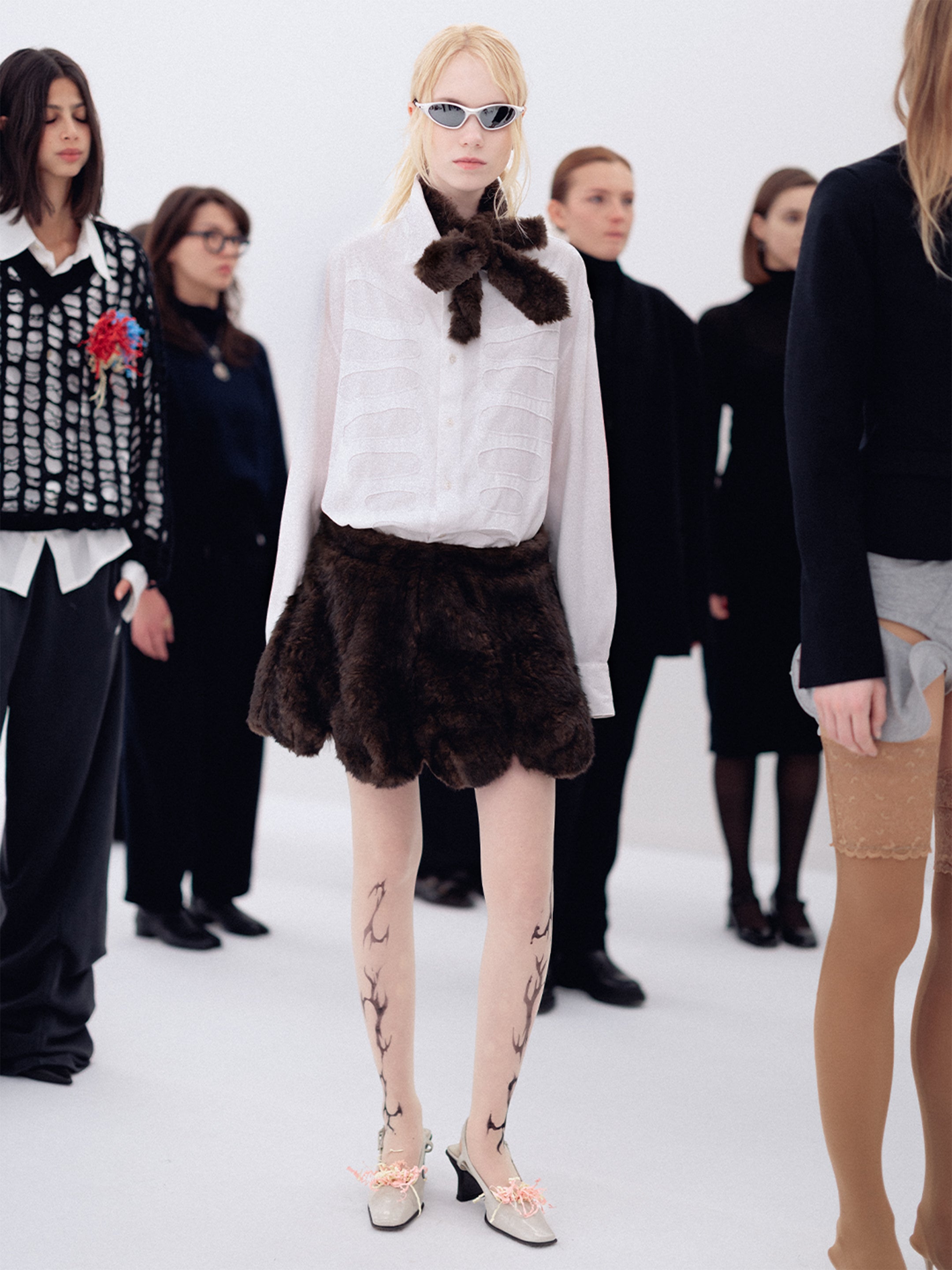 KORNELIA LARVA FUR SKIRT