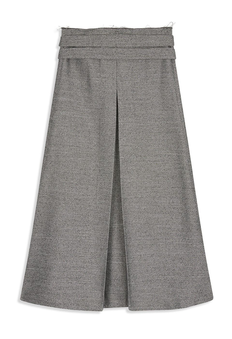 Woven Double Belted Maxi Skirt