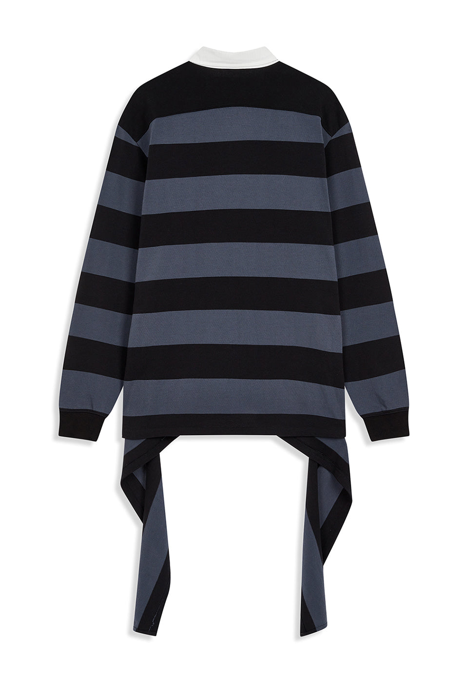Knitted Stripe Trim Rugby Shirt