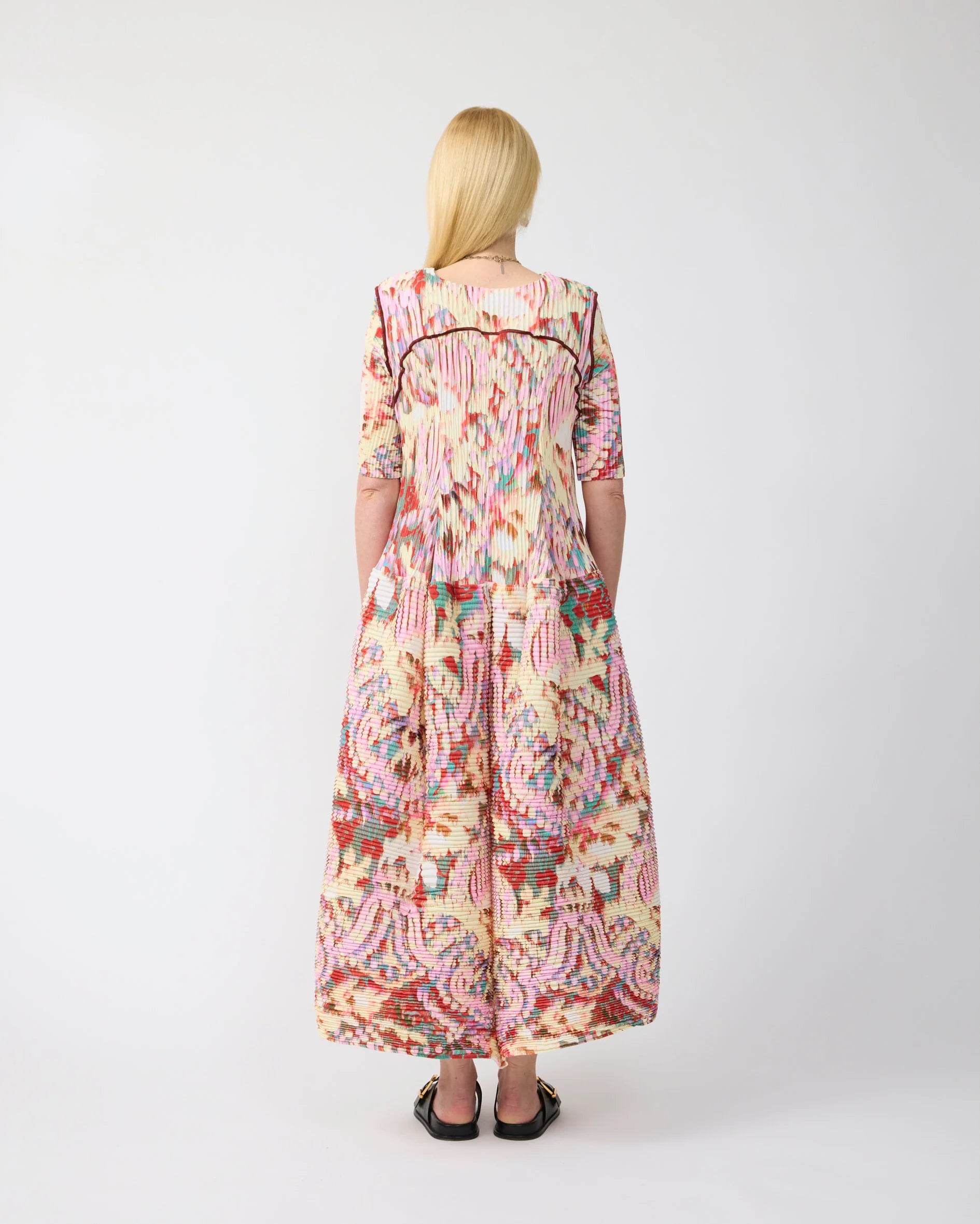 Uma Handpleated Dress in Jim