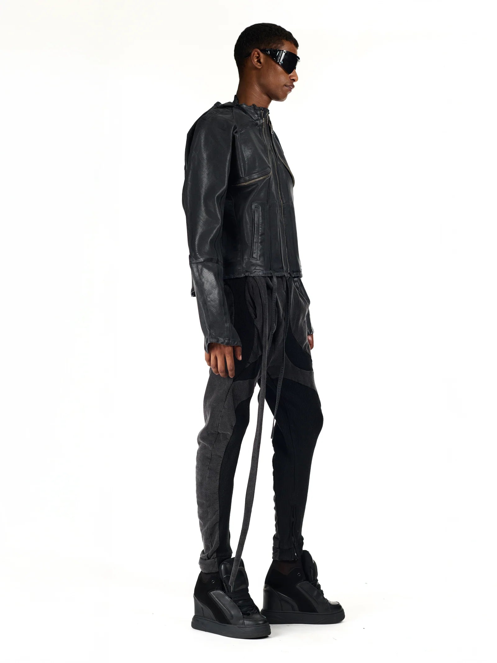 Glazed Denim Zip Jacket