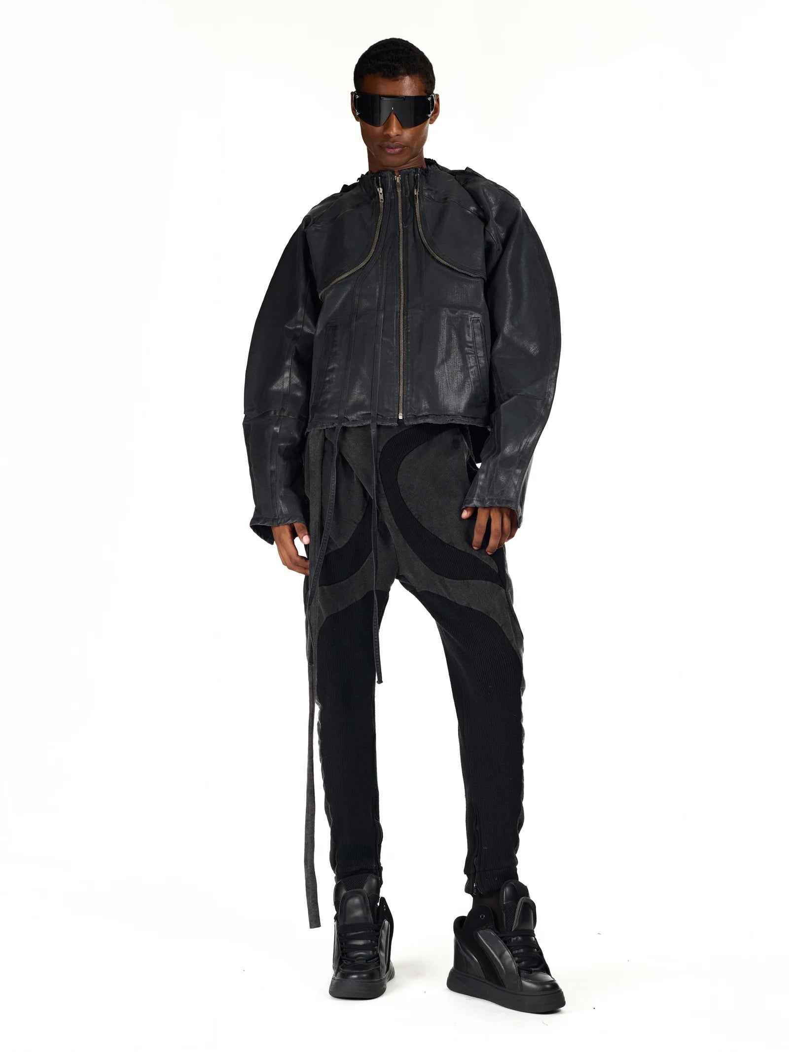 Glazed Denim Zip Jacket