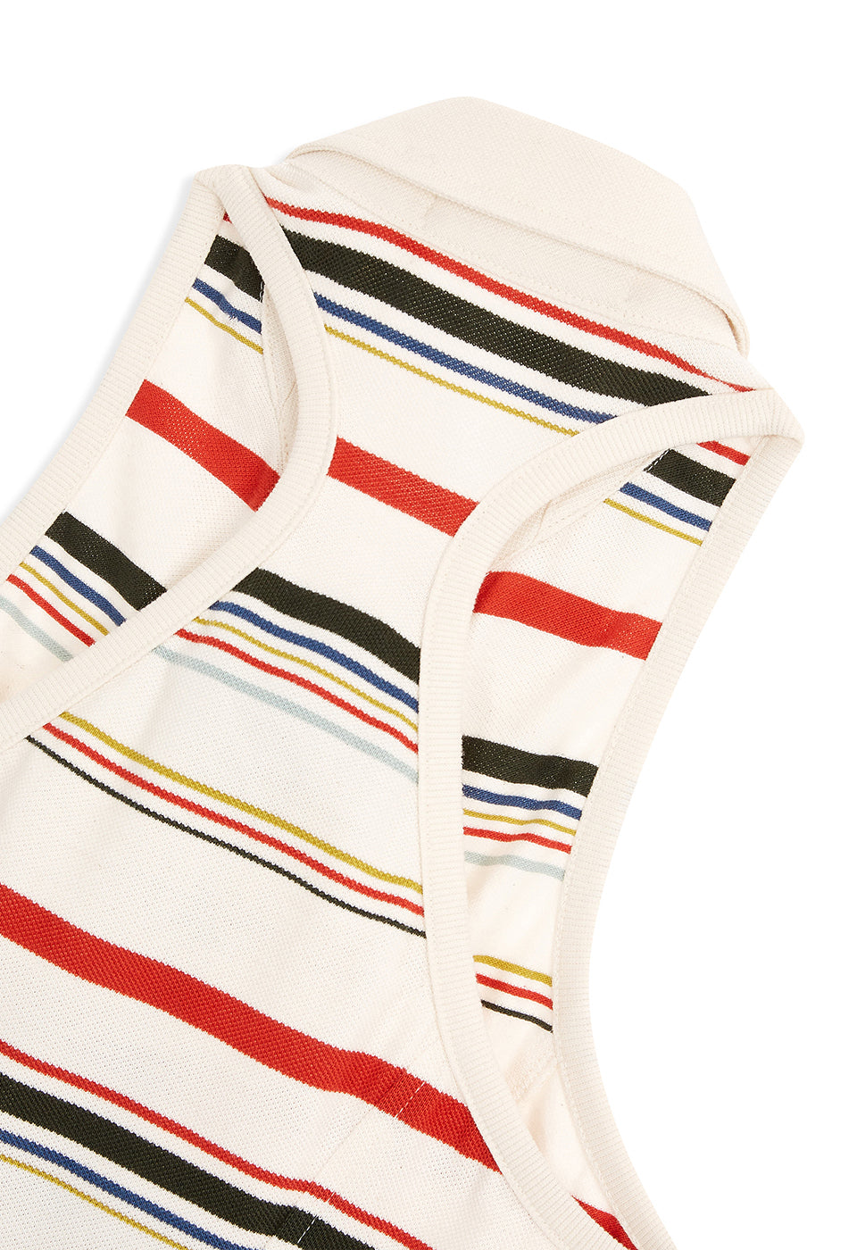 STRIPE TRIM POLO SLEEVELESS