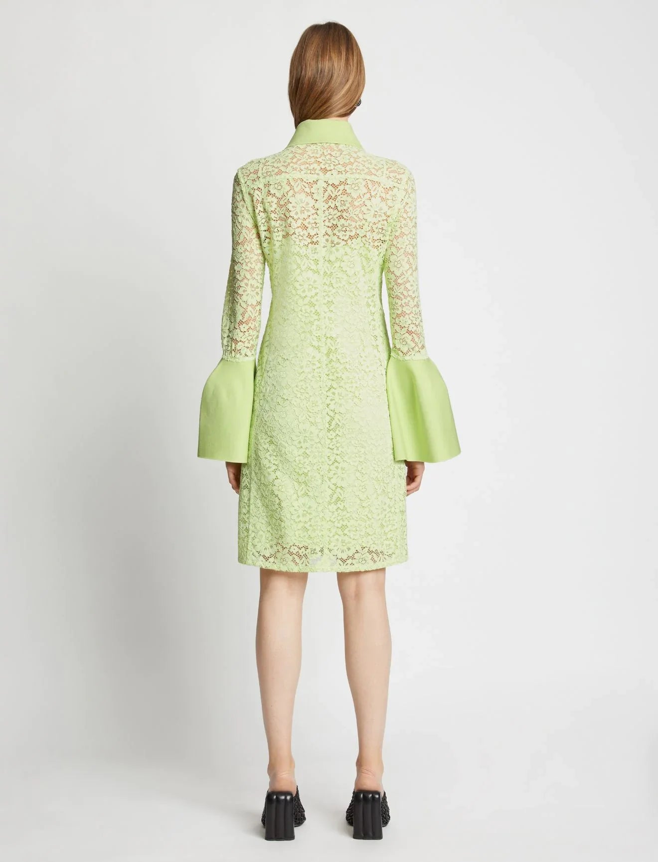 STRETCH LACE SHIRT DRESS