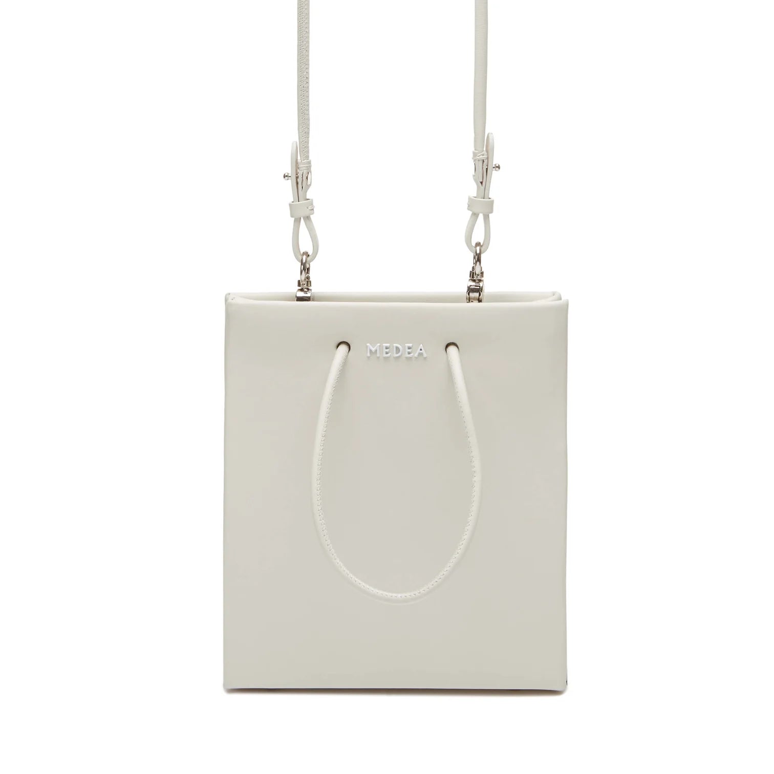SHORT PRIMA BAG SAFE LEATHER - PORCELAIN