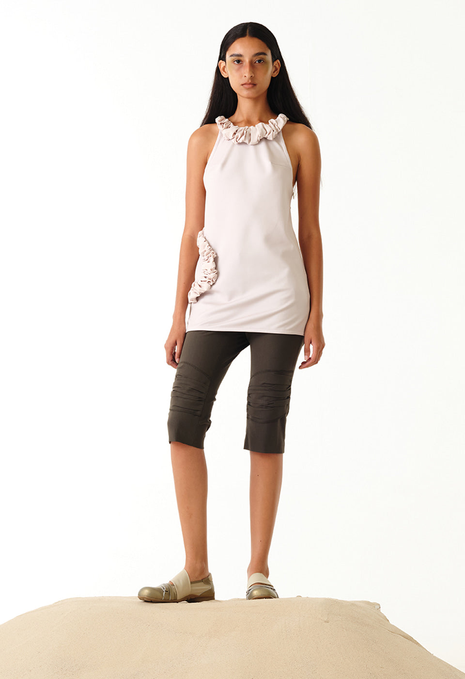 GATHERED CAPRI SHORTS