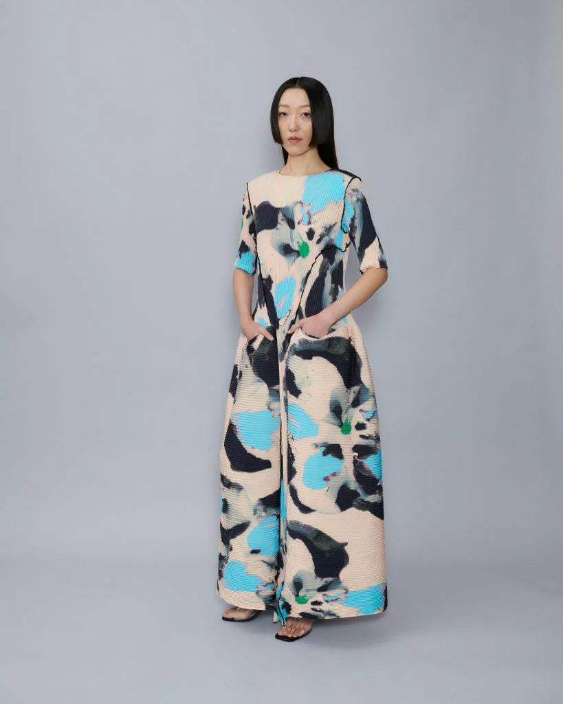 HANDPLEATED UMA DRESS IN PABLO