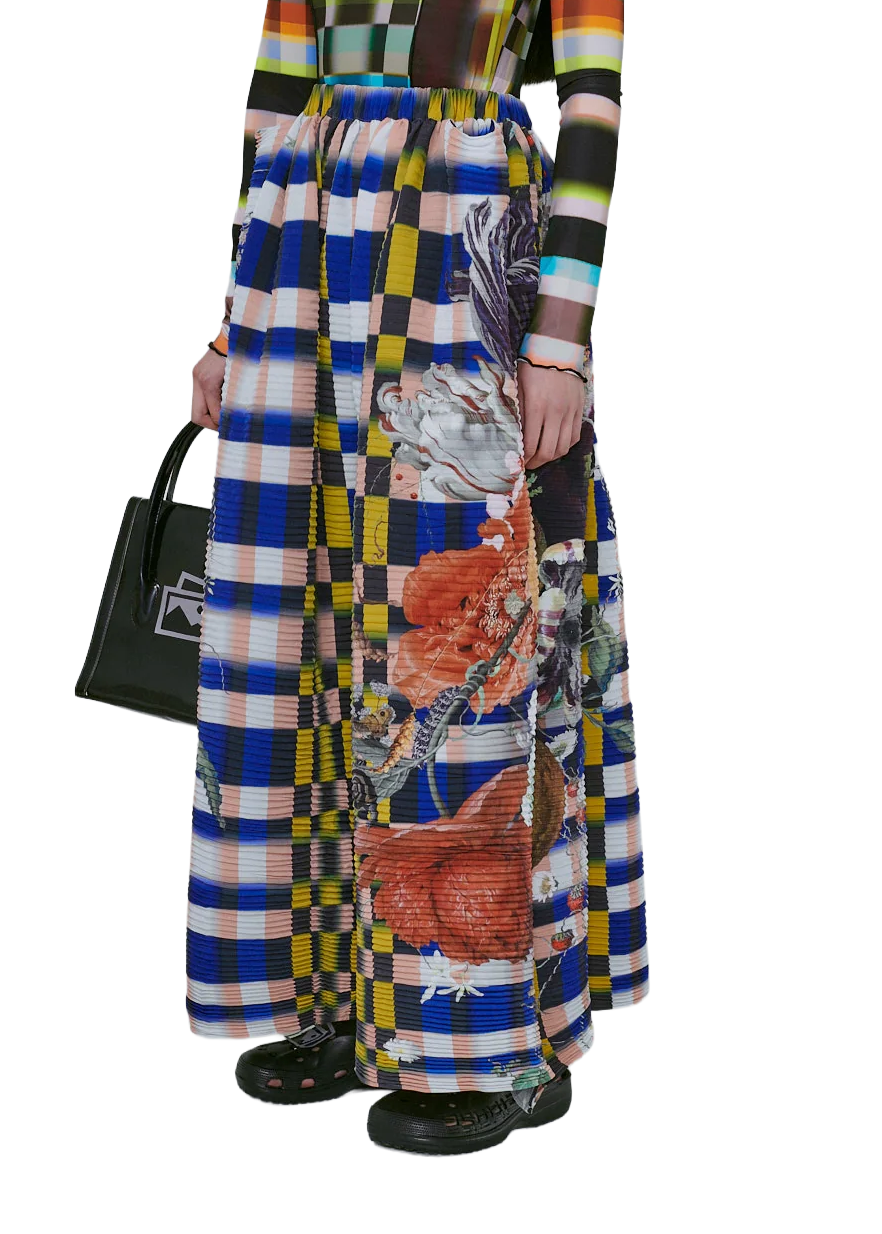 HANDPLEATED GAIA SKIRT IN LUCAS