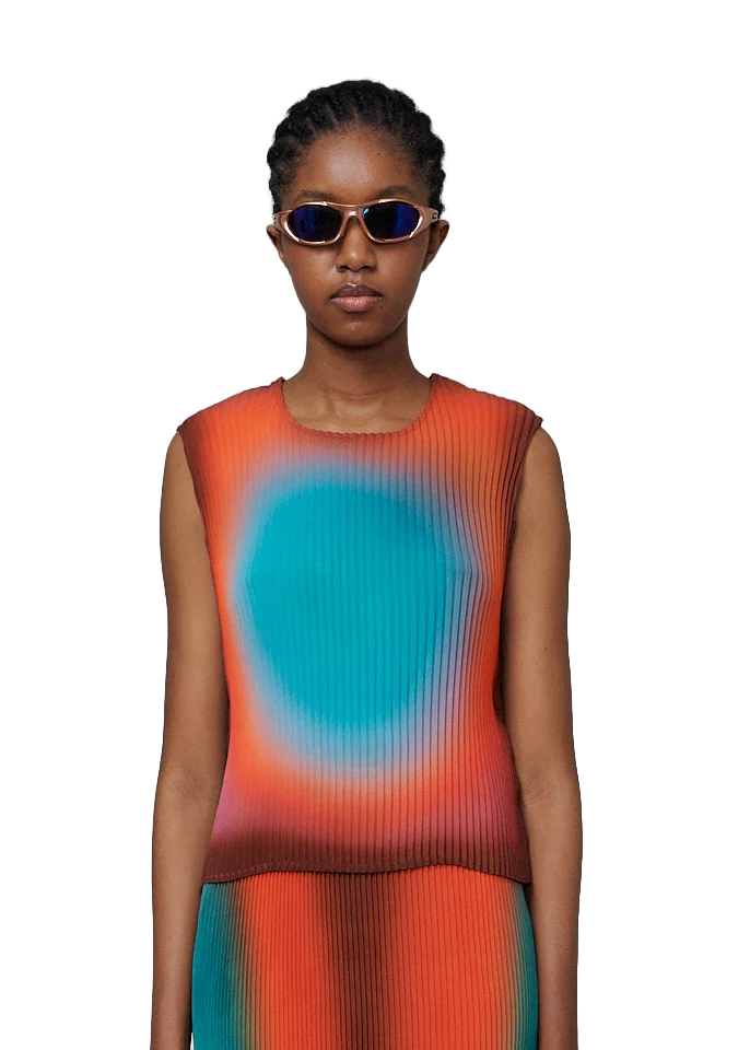 THELMA TOP IN RED RAIN