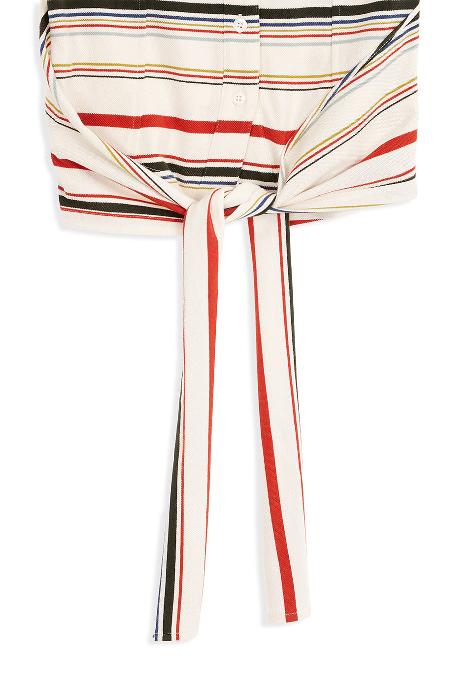 STRIPE TRIM POLO SLEEVELESS