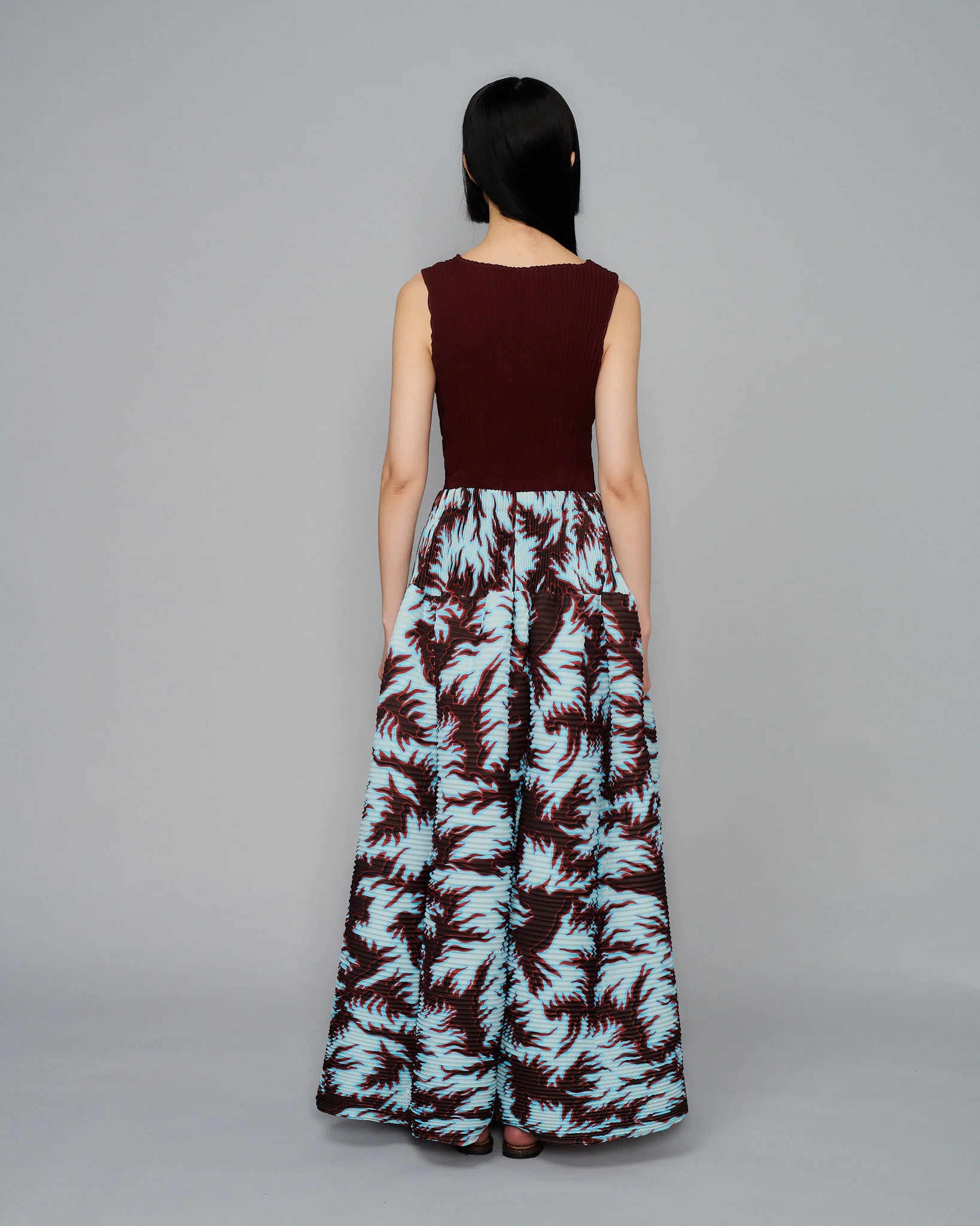 HANDPLEATED KENZA SKIRT IN GRISU