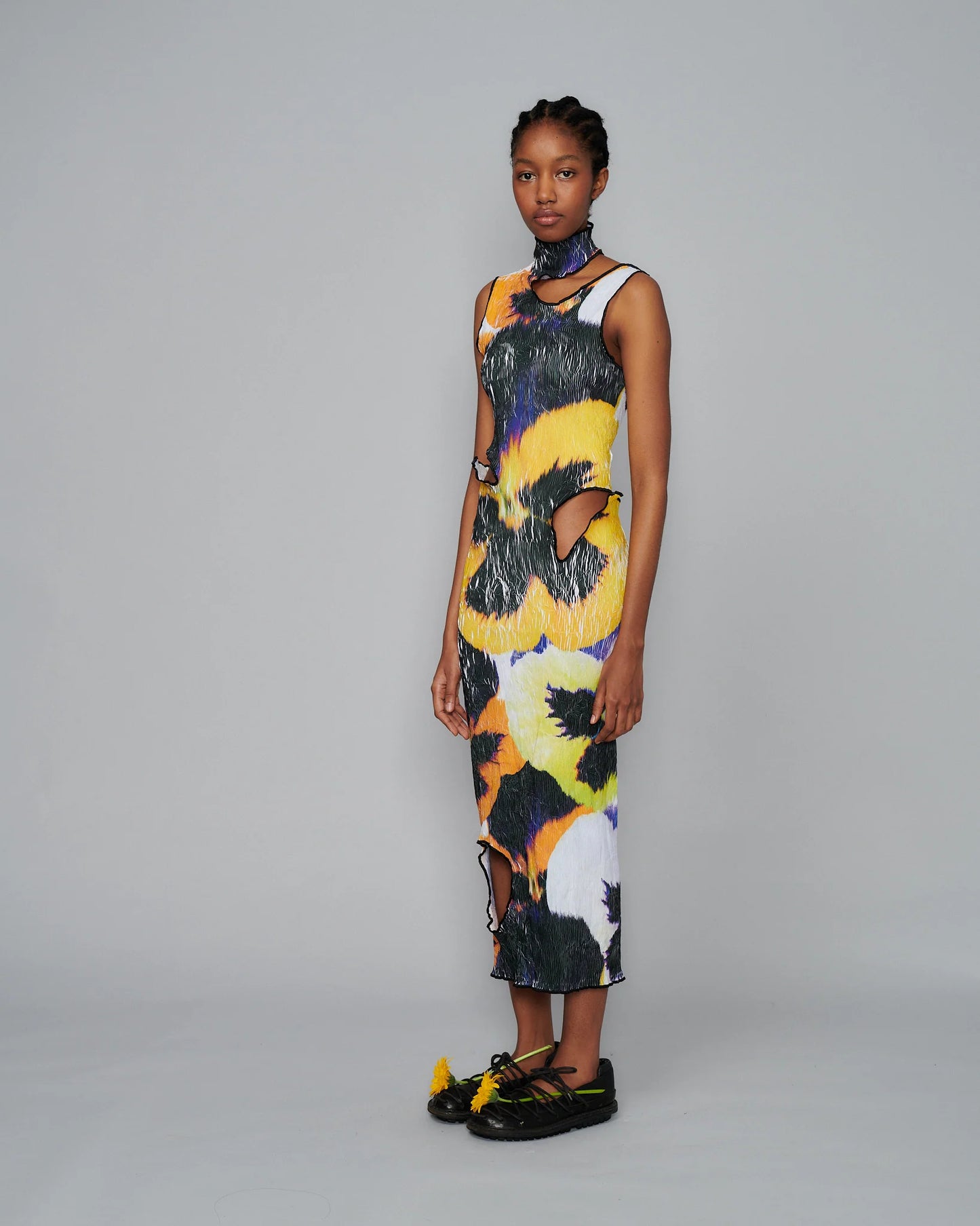 TIAGO DRESS IN YELLOW PANSY