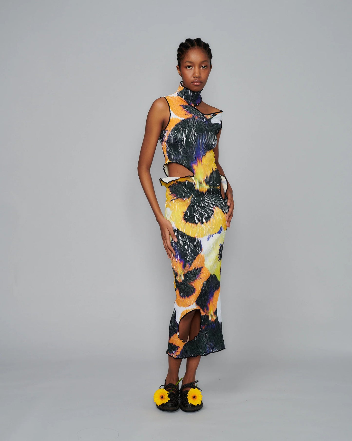 TIAGO DRESS IN YELLOW PANSY