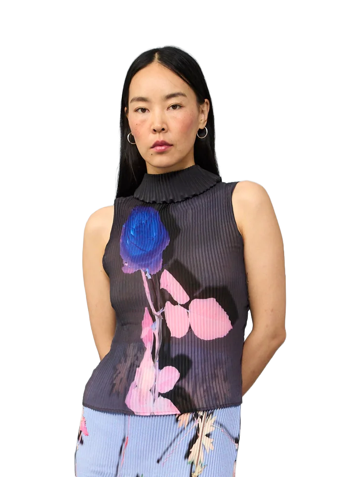 SIGGI PLEATED TOP IN ROSE