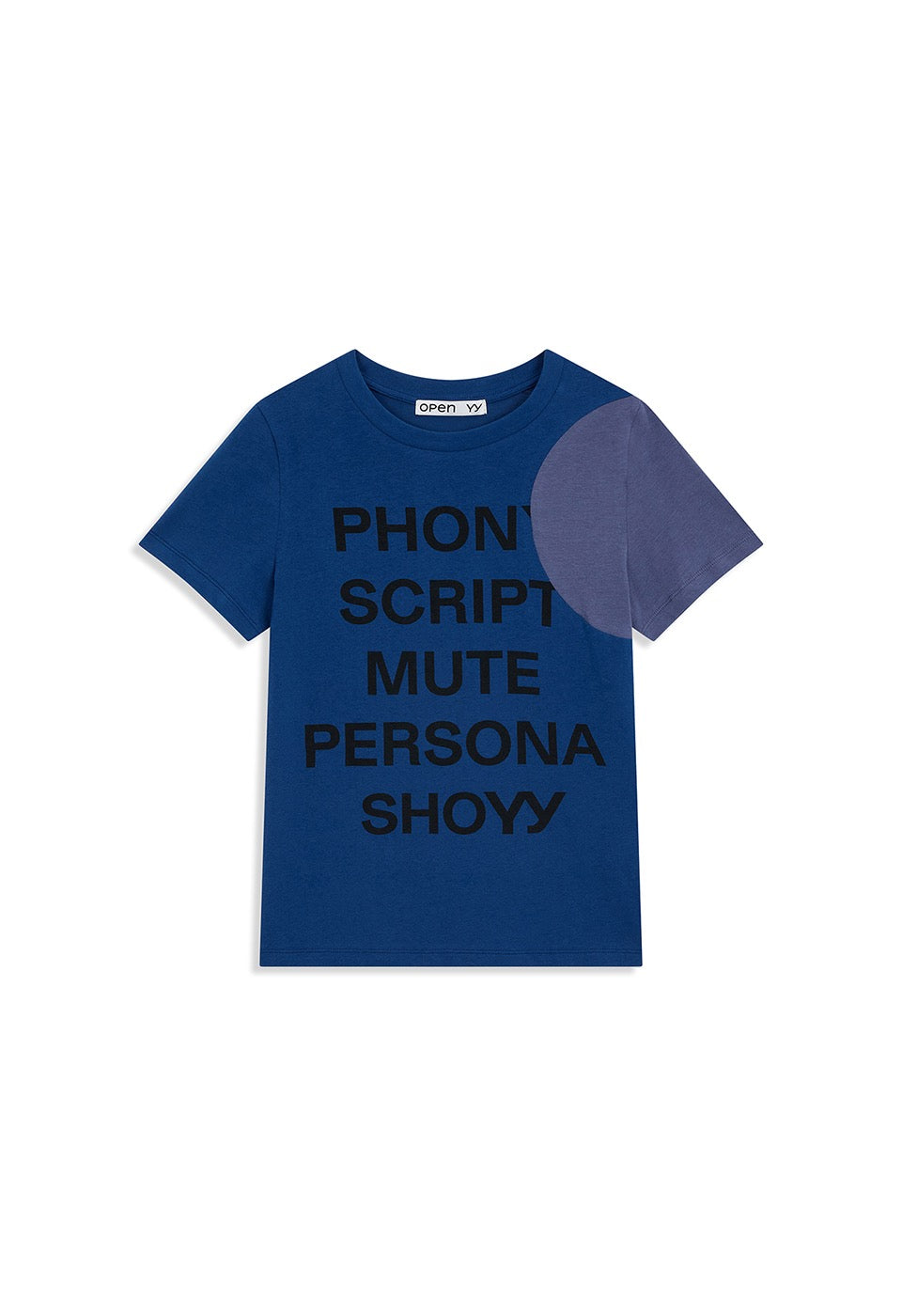 YY DOT TYPO TEE BLUE