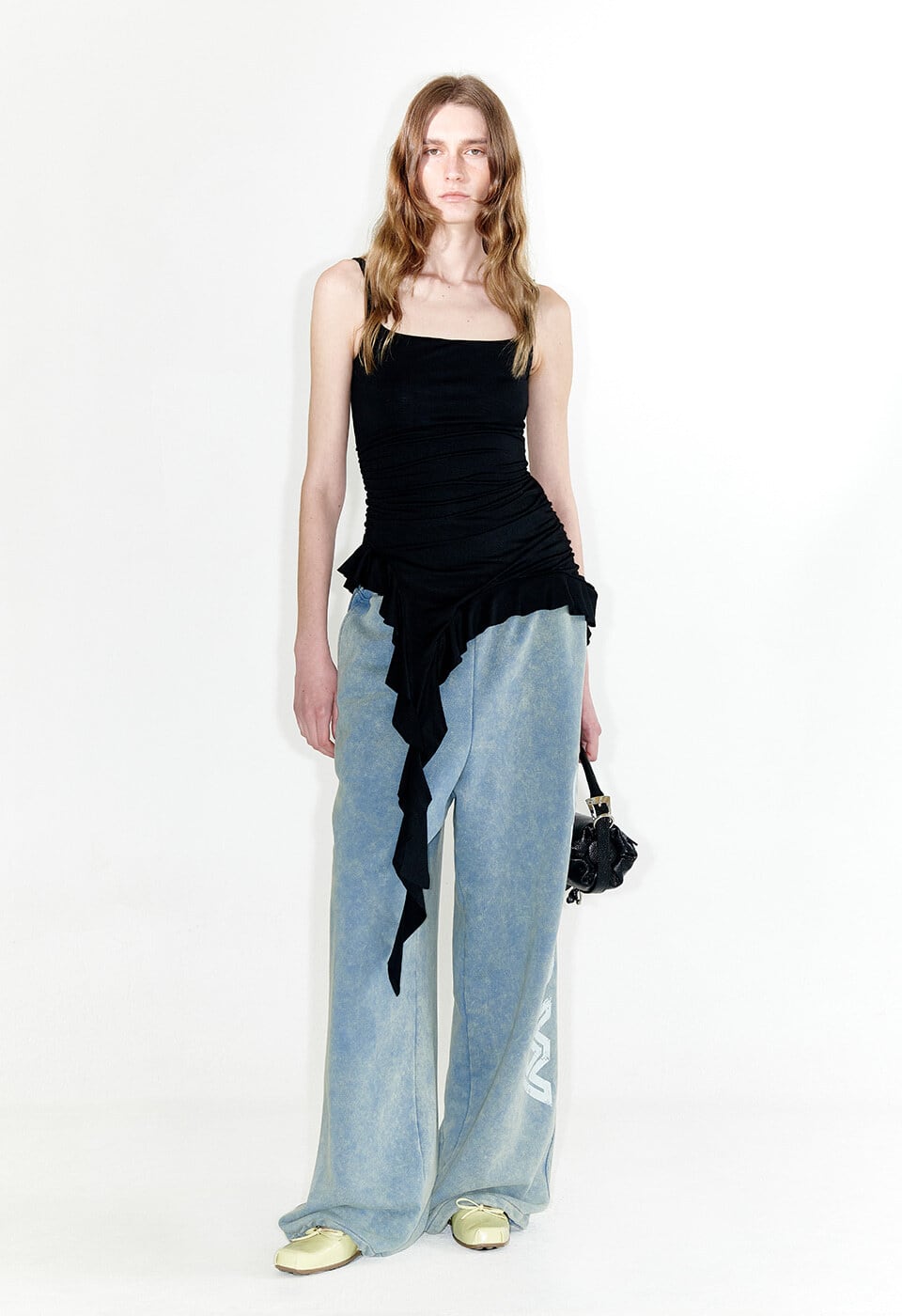 ASYMMETRIC FRILL TANK TOP
