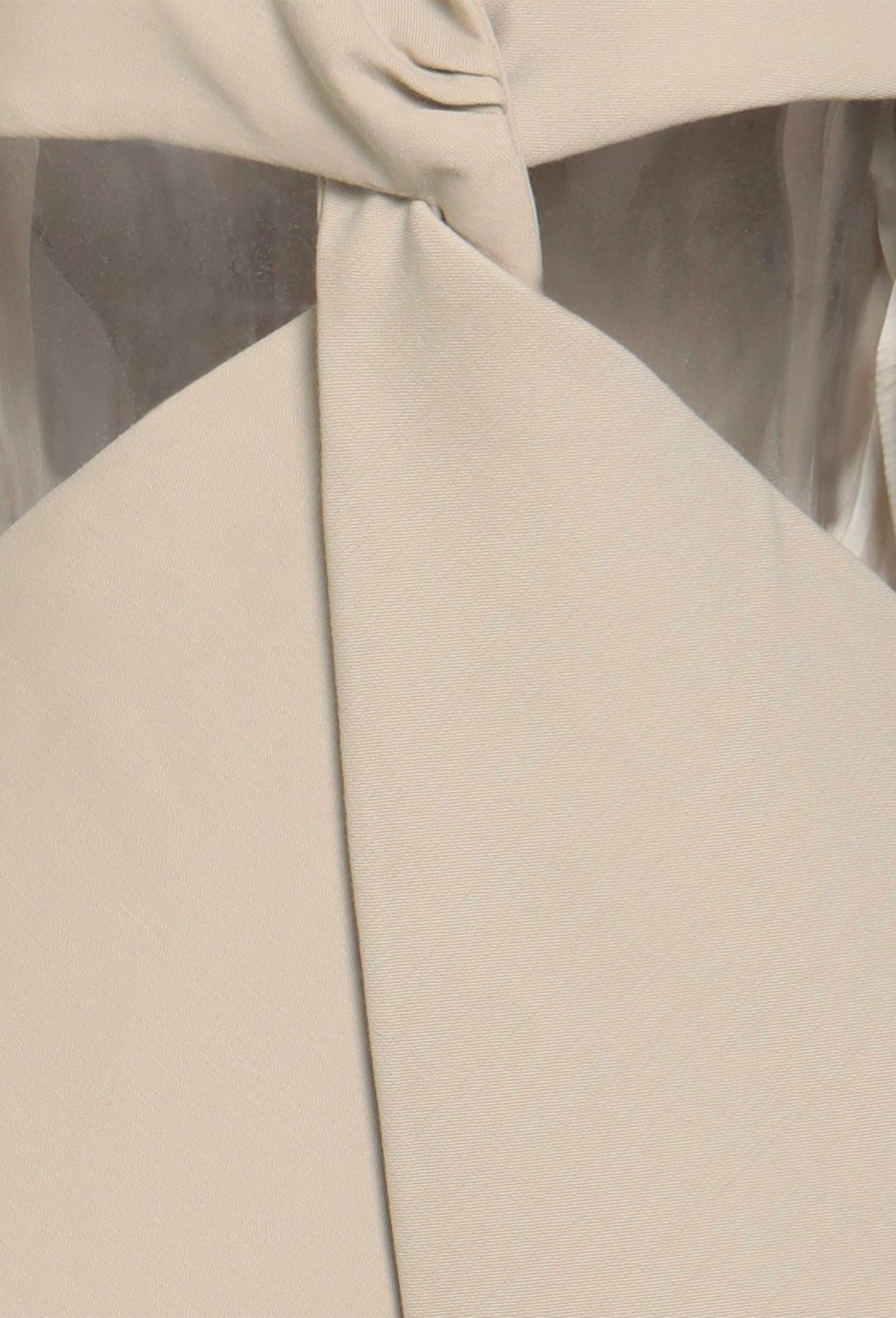 Twisted Cut-Out Tailored Jacket Beige