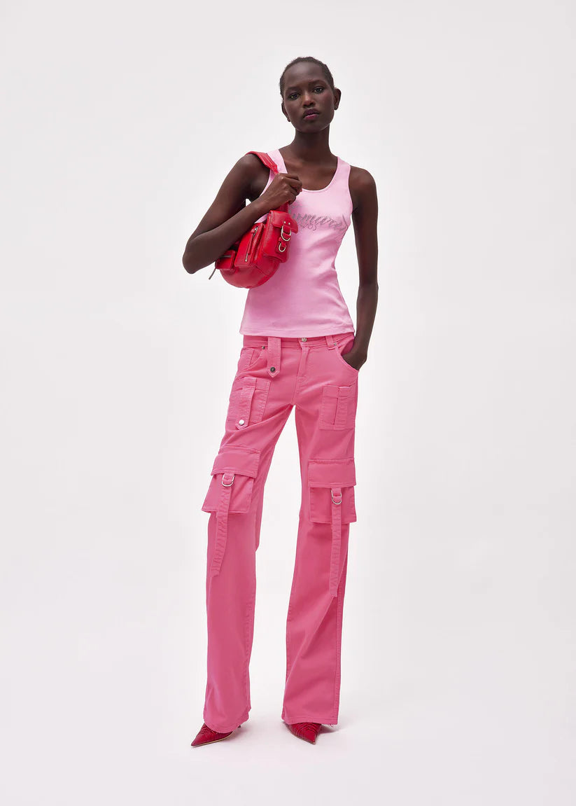 JERSEY TOP WITH LOGO PINK