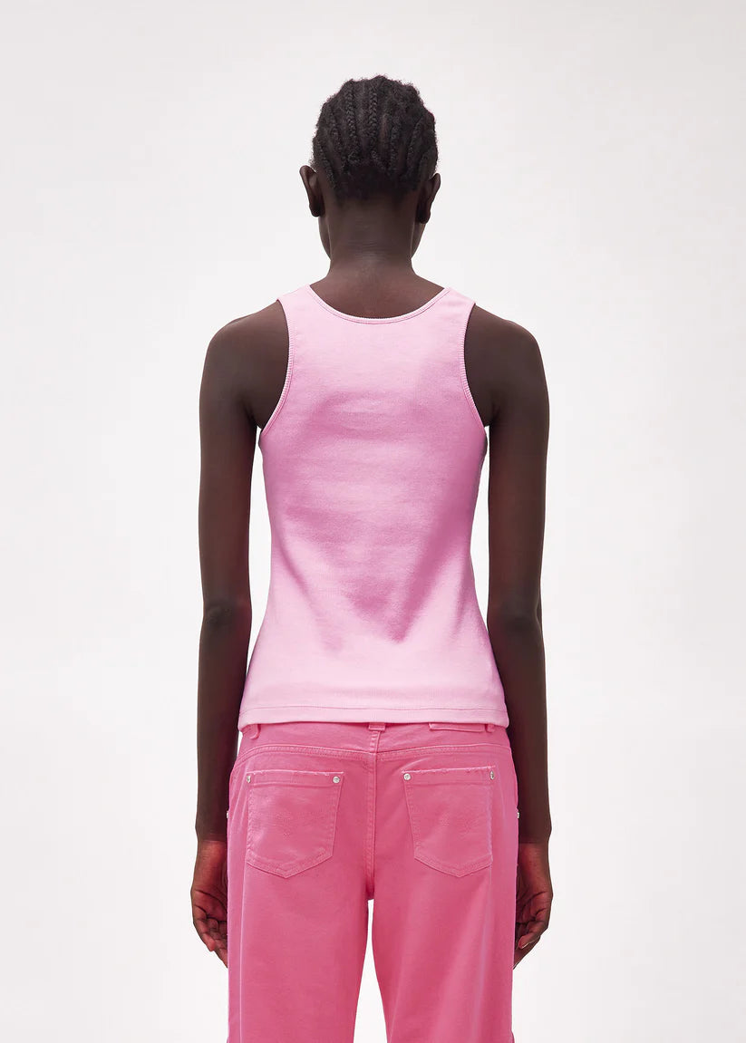 JERSEY TOP WITH LOGO PINK