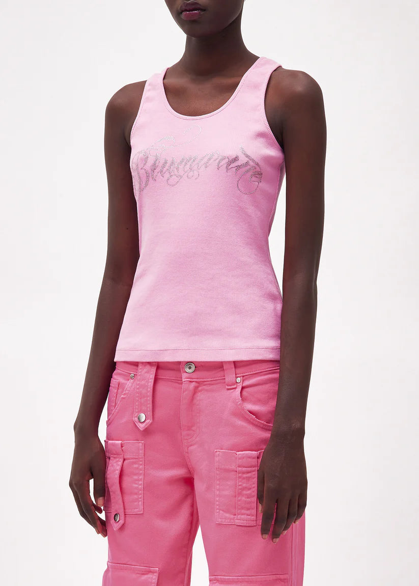 JERSEY TOP WITH LOGO PINK
