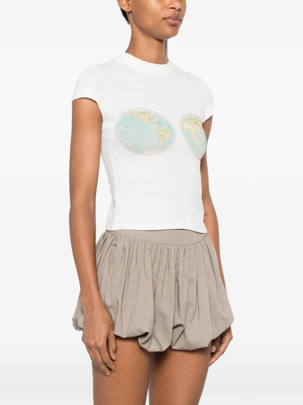 Hemispheres Map Printed Tee