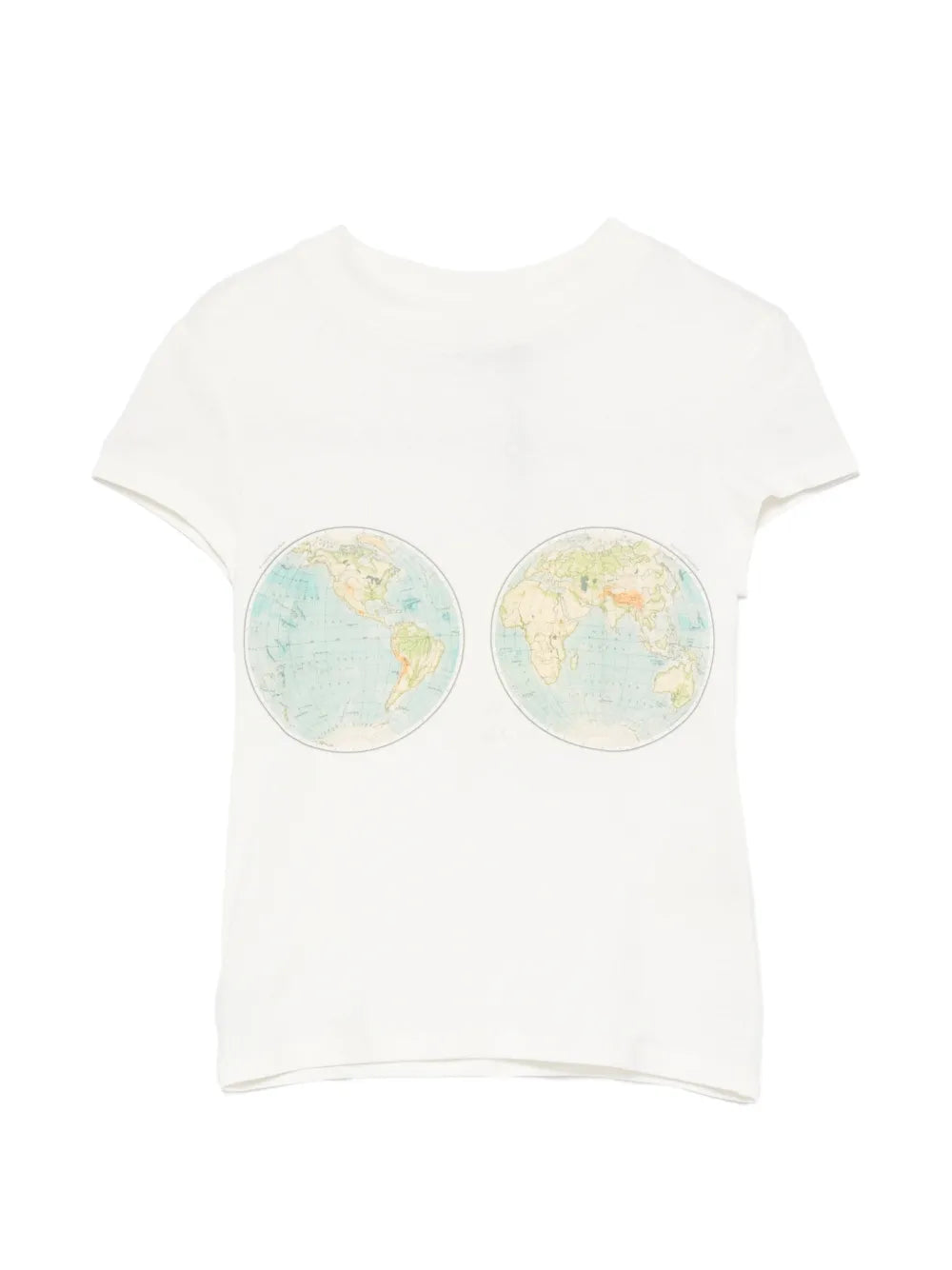 Hemispheres Map Printed Tee