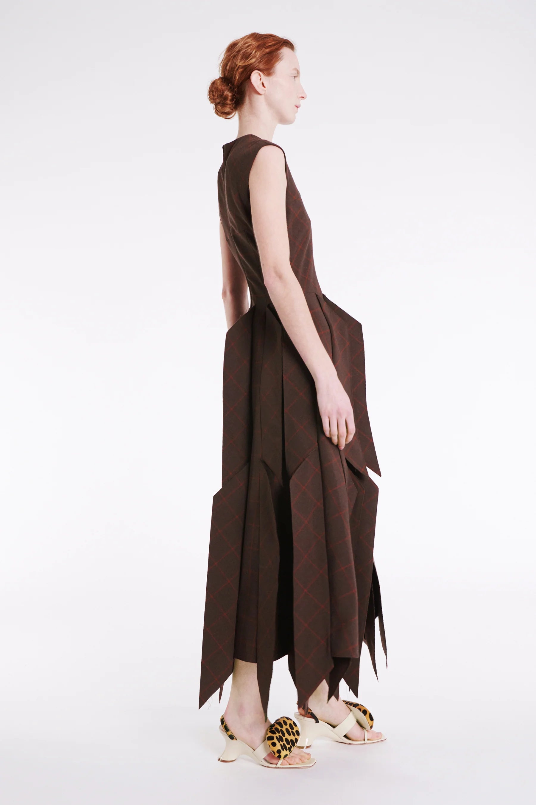 Brown Dress With Panels