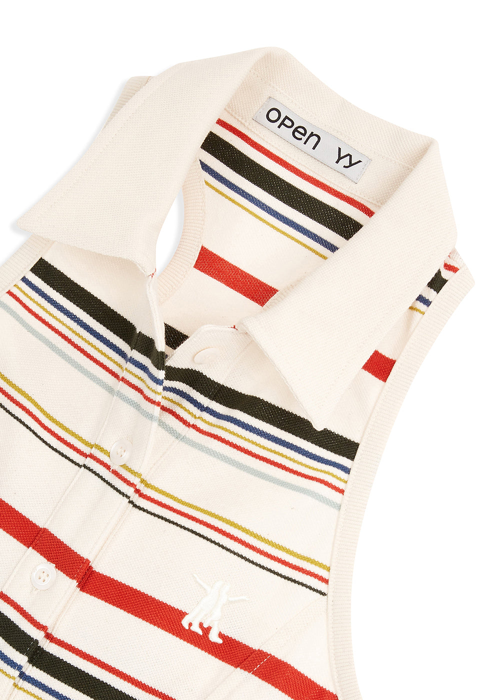 STRIPE TRIM POLO SLEEVELESS