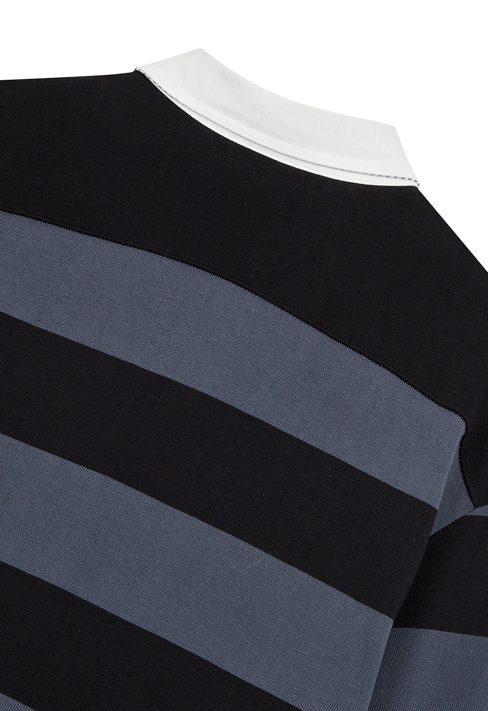 Knitted Stripe Trim Rugby Shirt