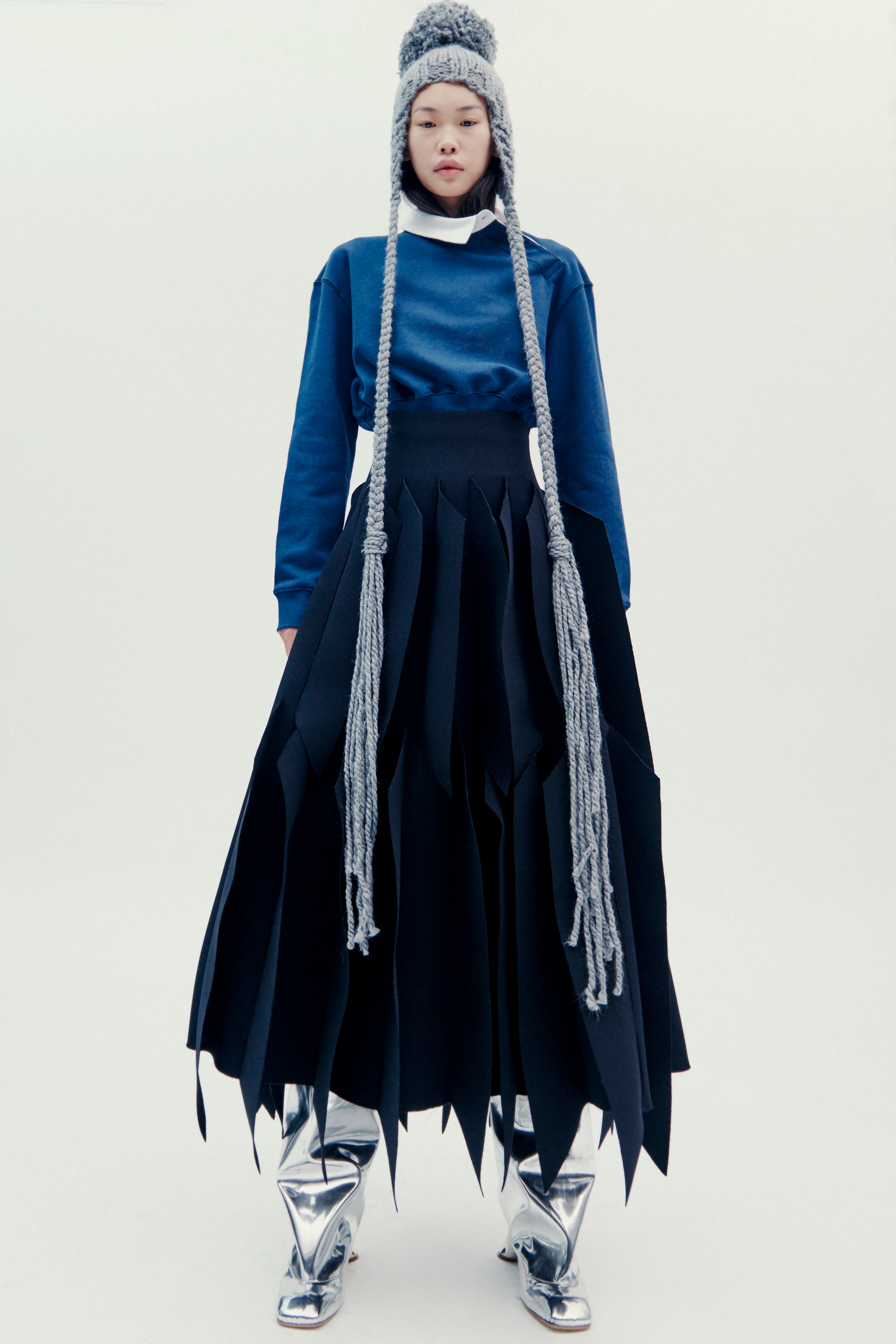 Skirt With Panel Applique