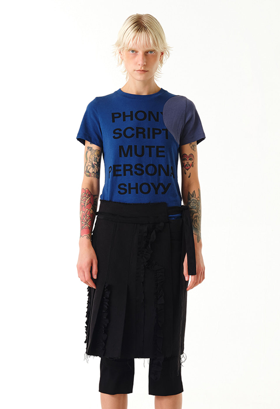 YY DOT TYPO TEE BLUE