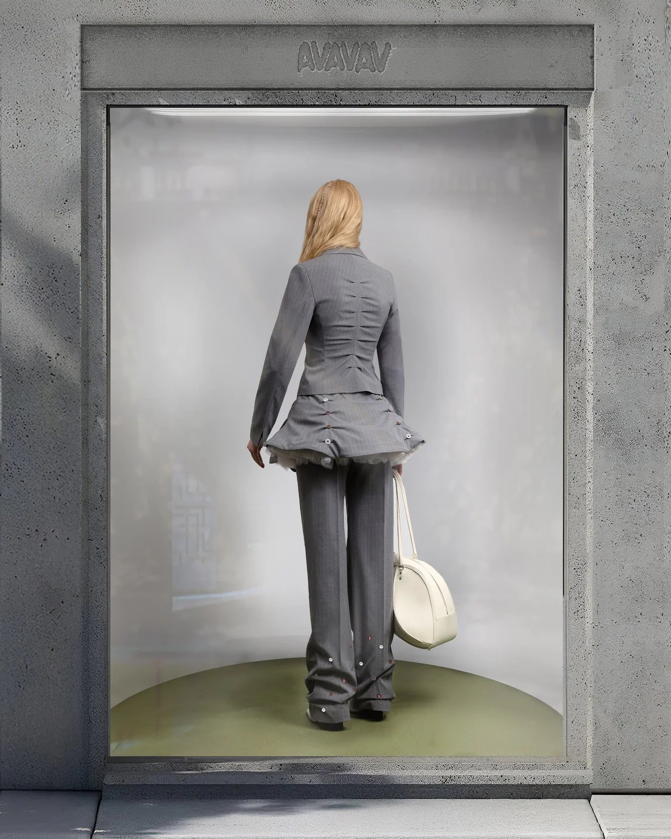 Suitpants sharpey buttons grey