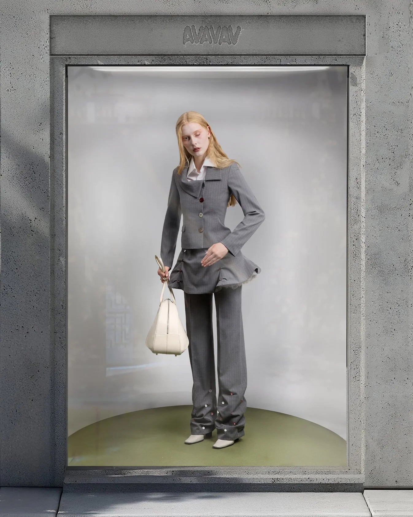 Suitpants sharpey buttons grey