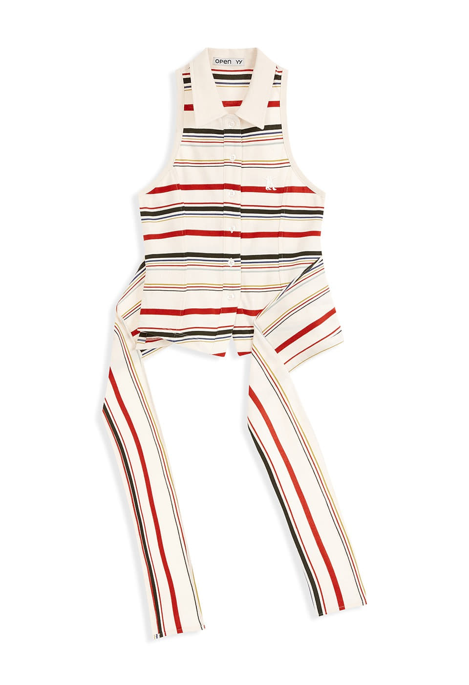 STRIPE TRIM POLO SLEEVELESS