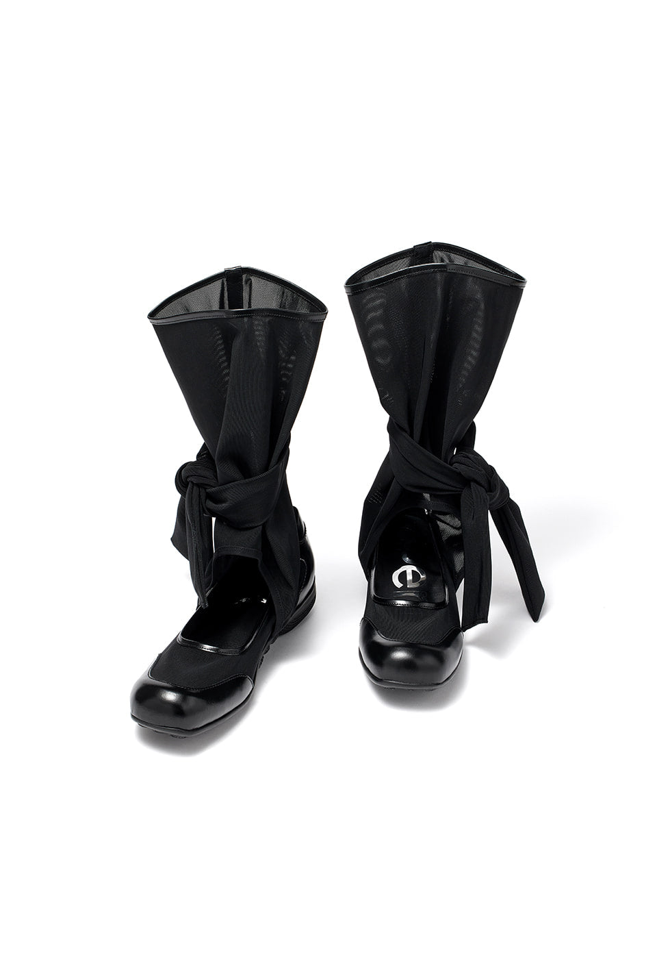 MESH RIBBON CUT-OUT BOOTS