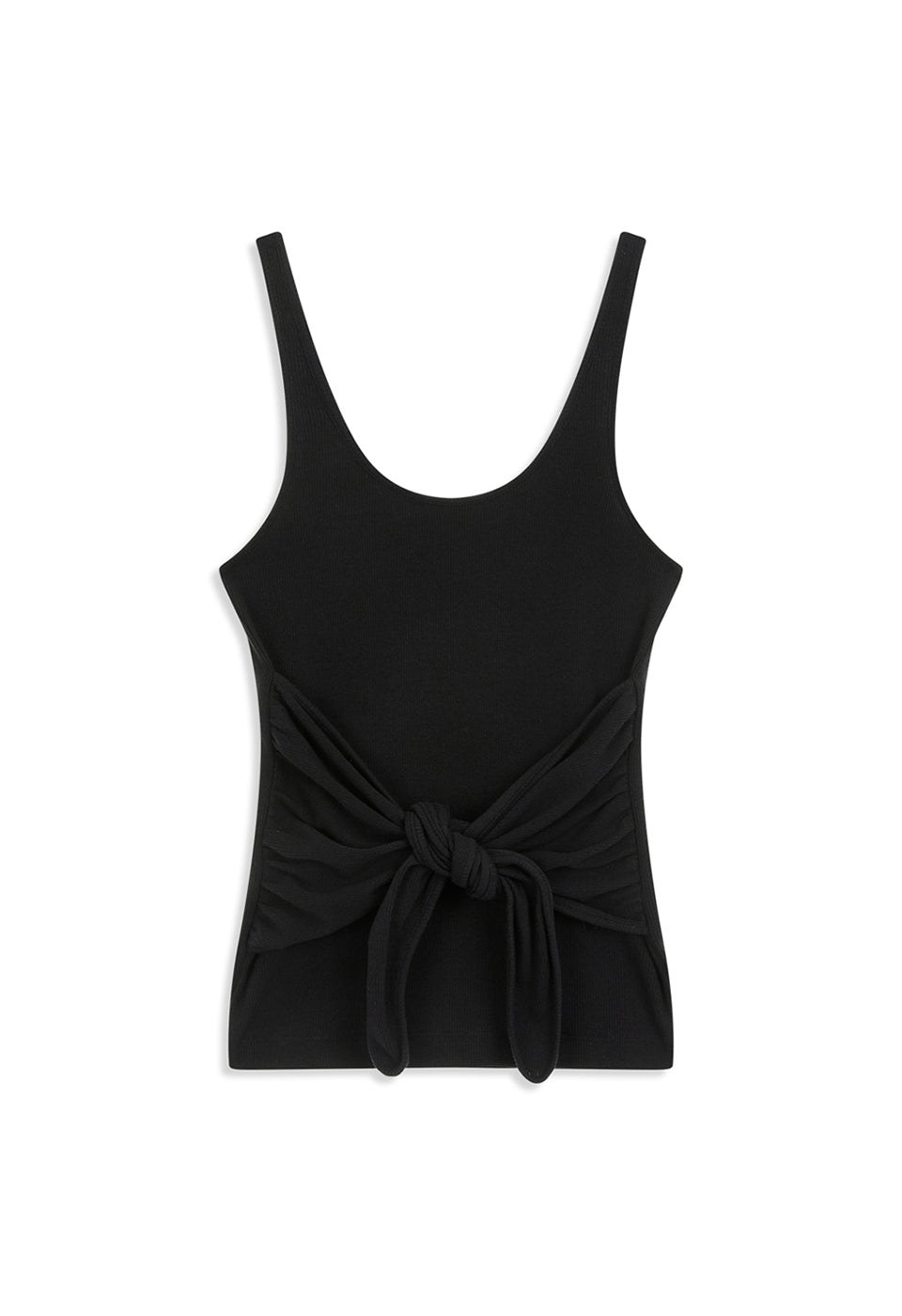 KNOTTED SLEEVELESS BLACK