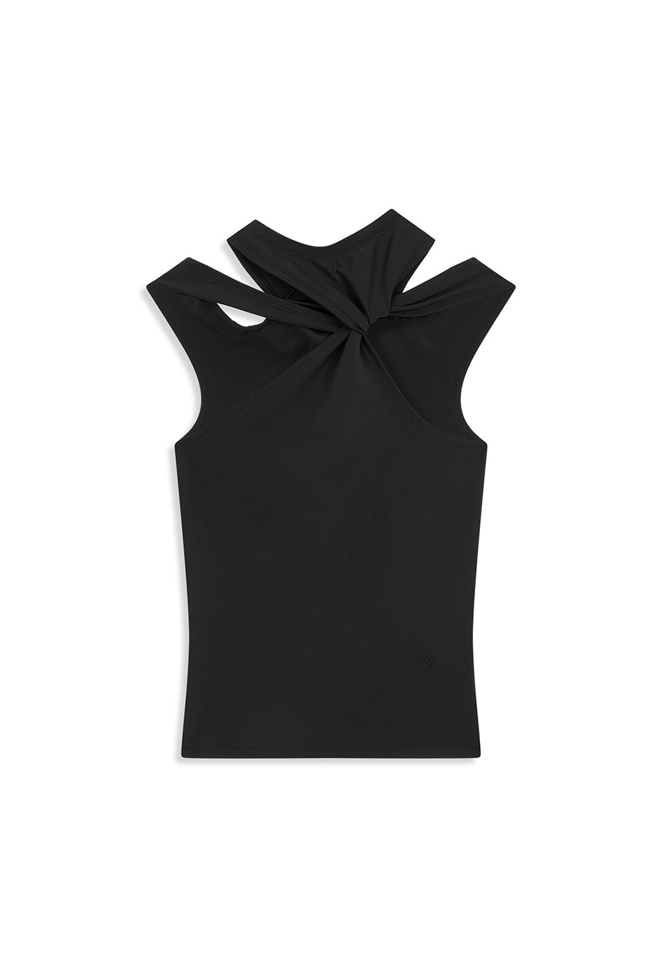 TWISTED CUT-OUT TOP BLACK