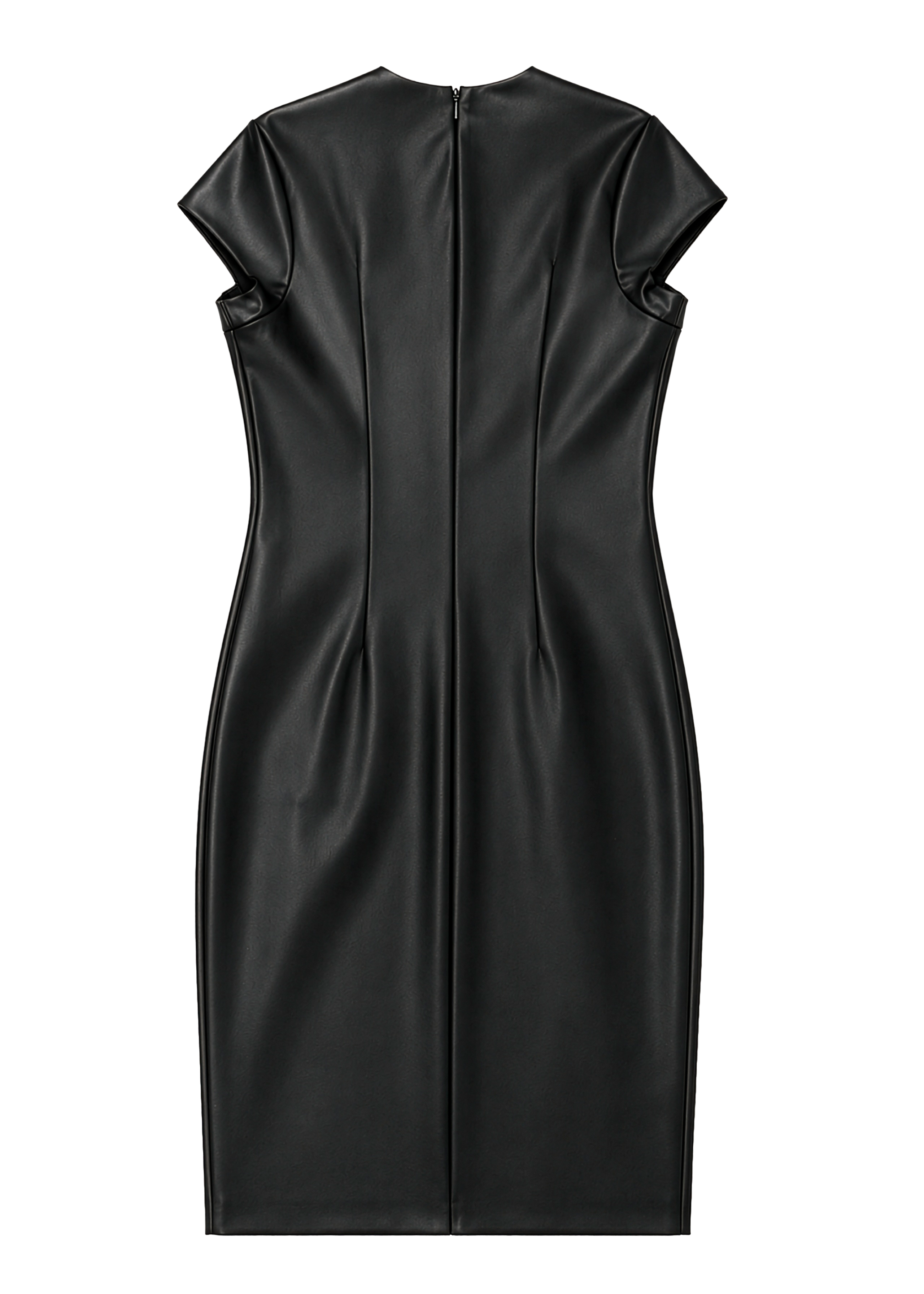 DALIA CUT-OUT FAUX LEATHER DRESS