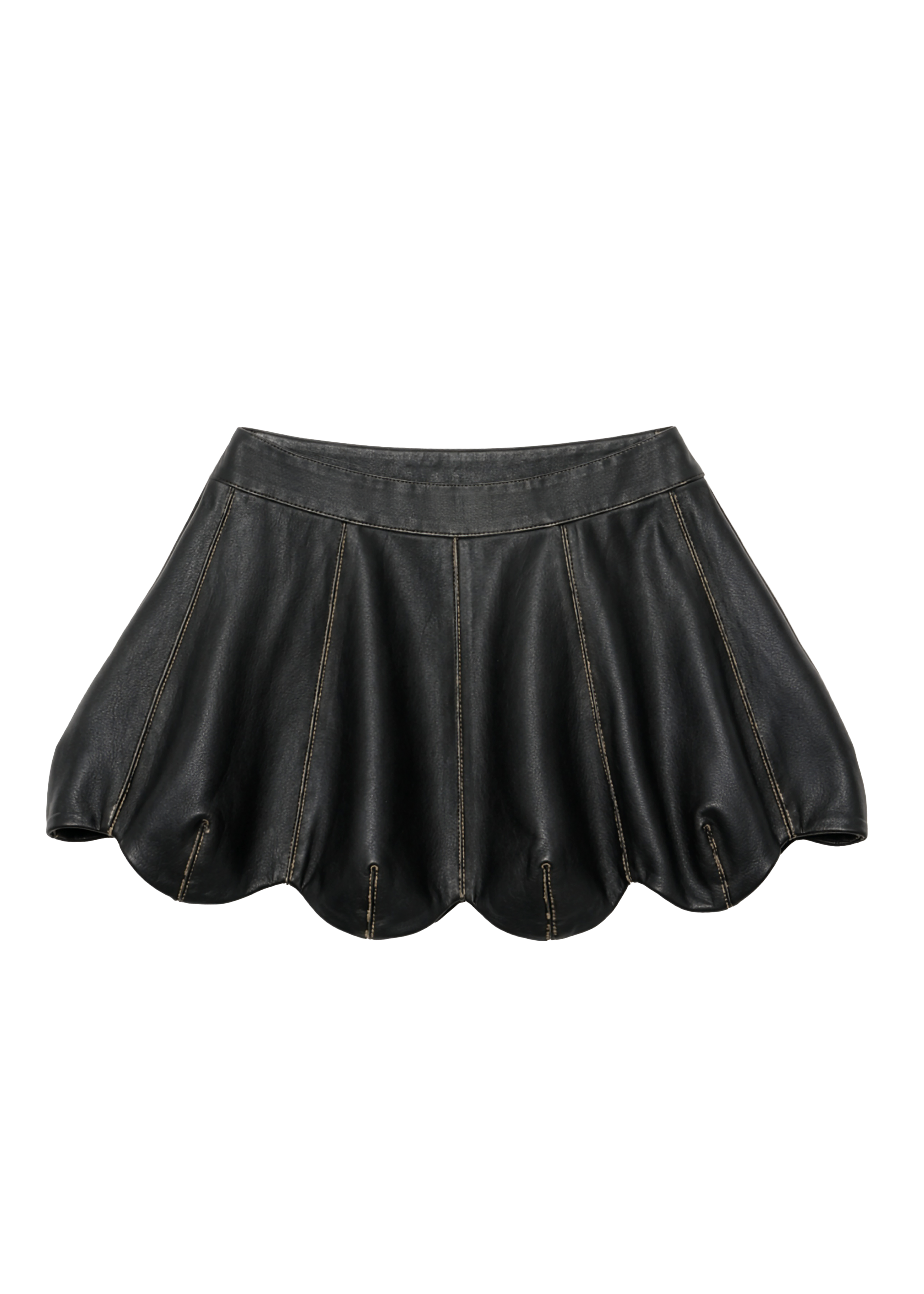 KORNELIA LARVA LEATHER SKIRT