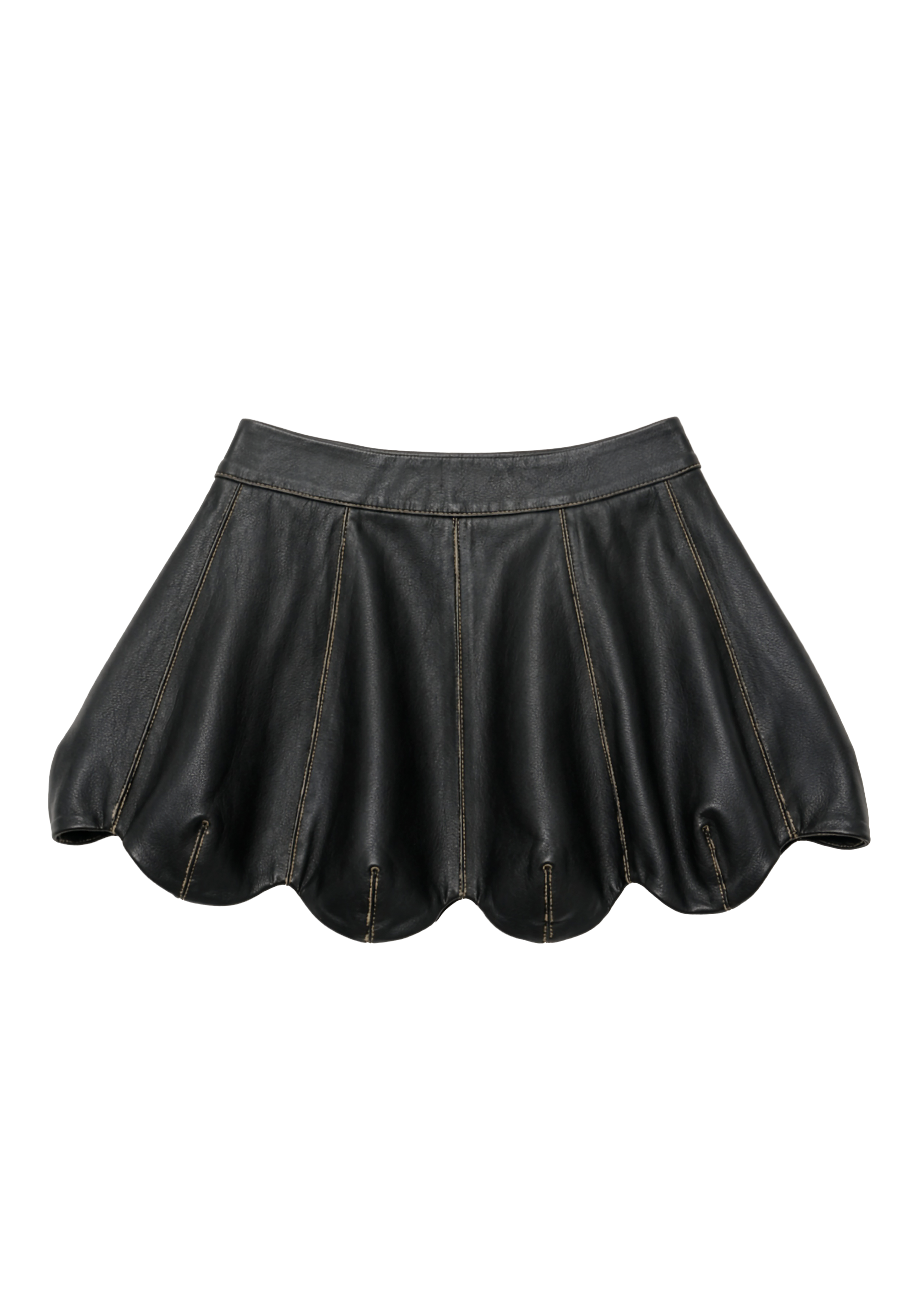 KORNELIA LARVA LEATHER SKIRT