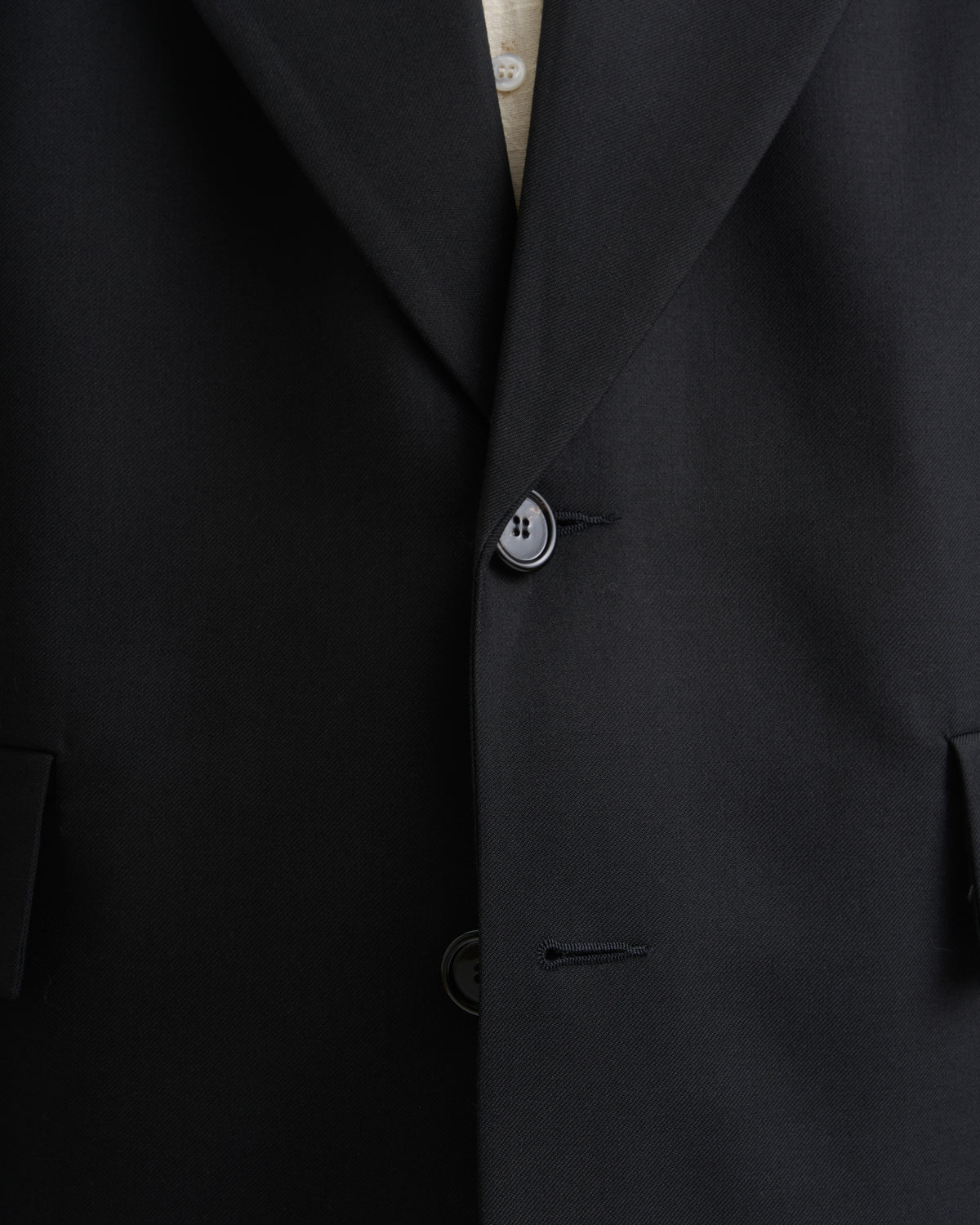 AMARE BLAZER - FINE BLACK WOOL