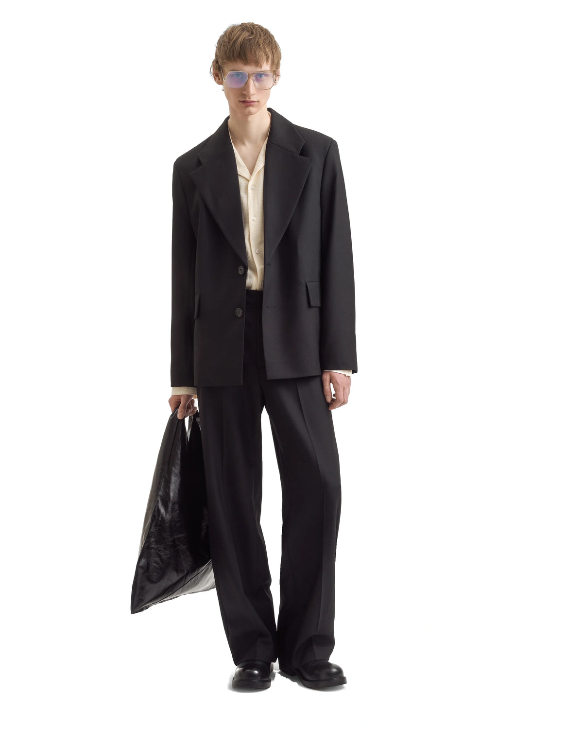 AMARE BLAZER - FINE BLACK WOOL