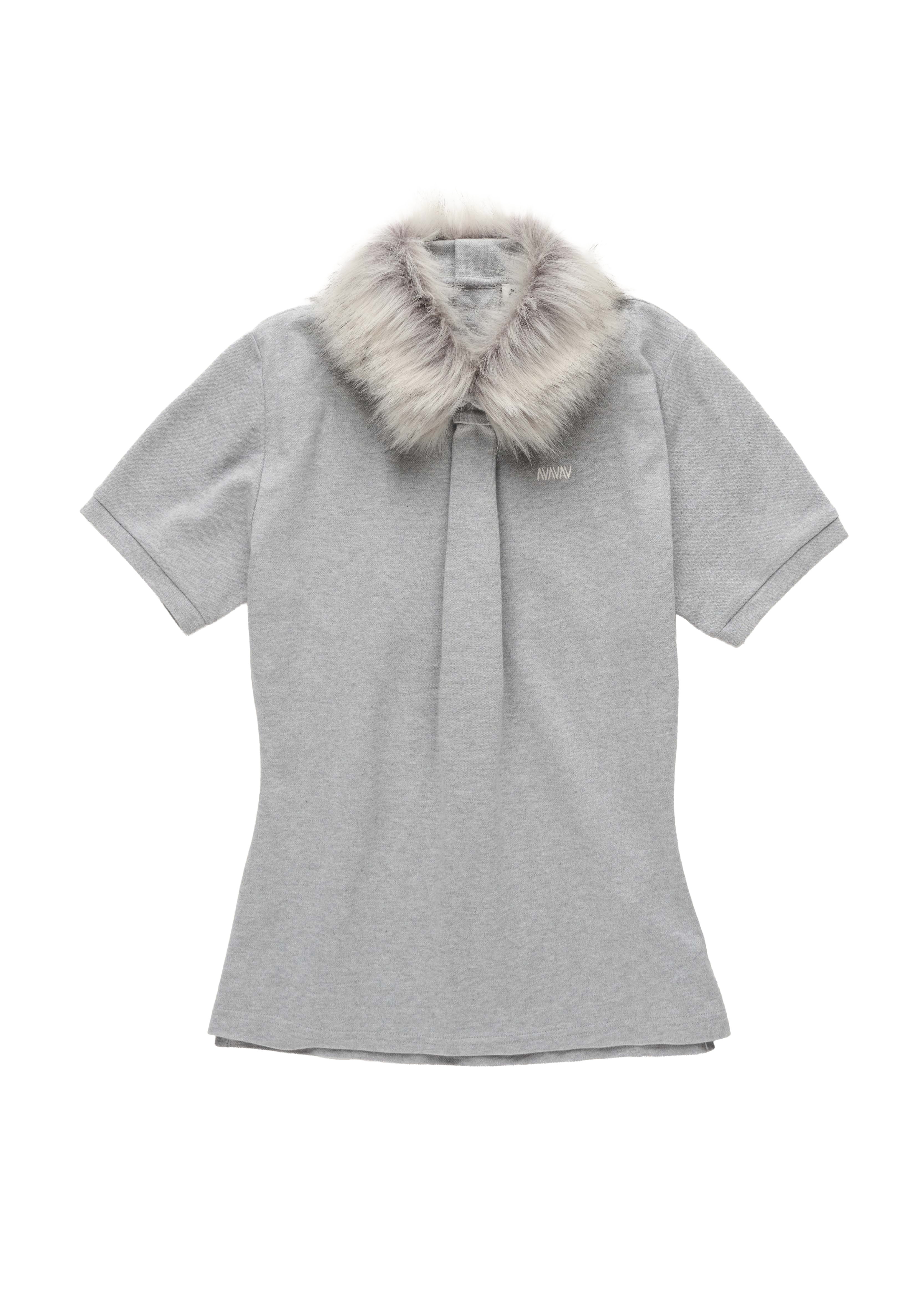 AVAVAV grey fur polo shirt