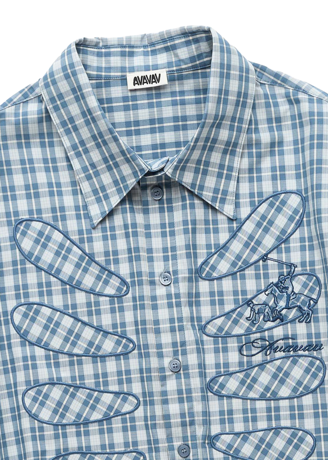 AVAVAV cut out caging shirt blue