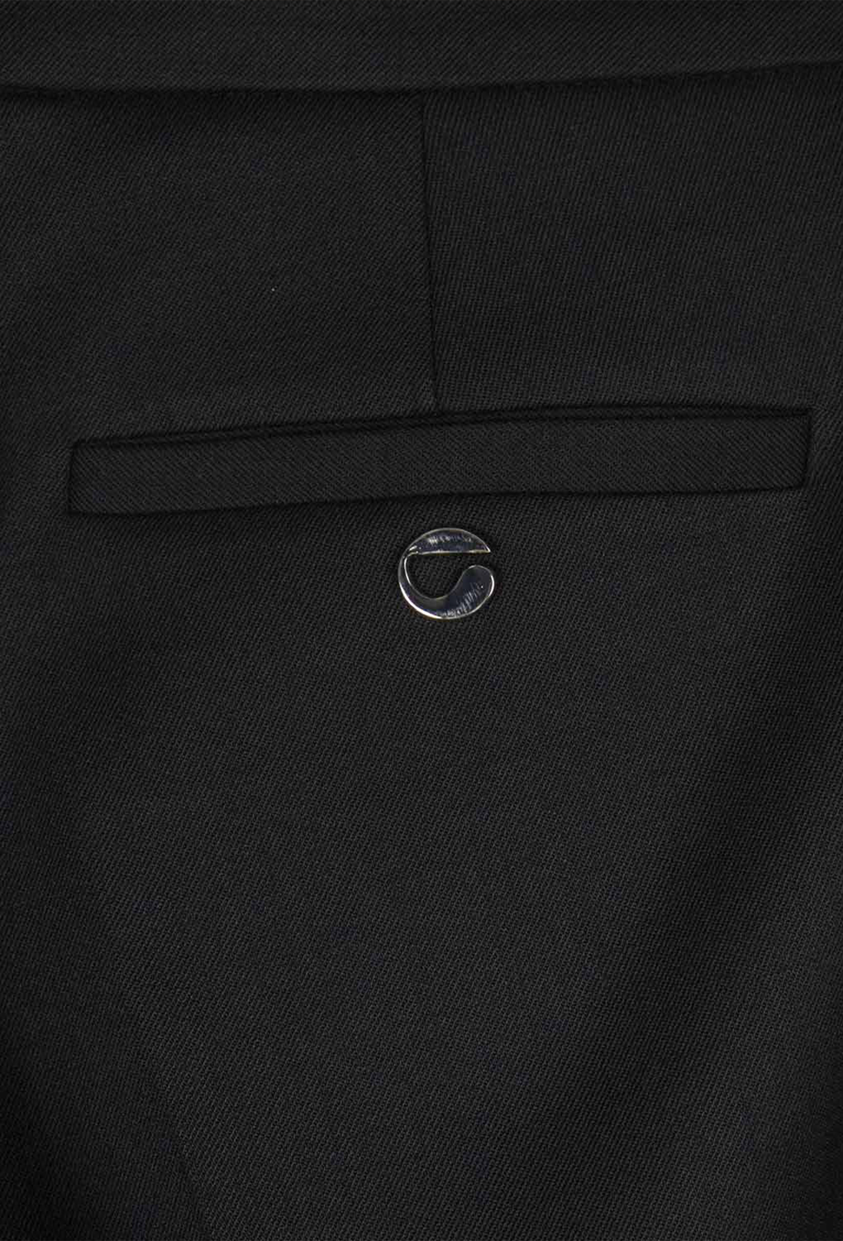 Low Rise Tailored Trousers - Black