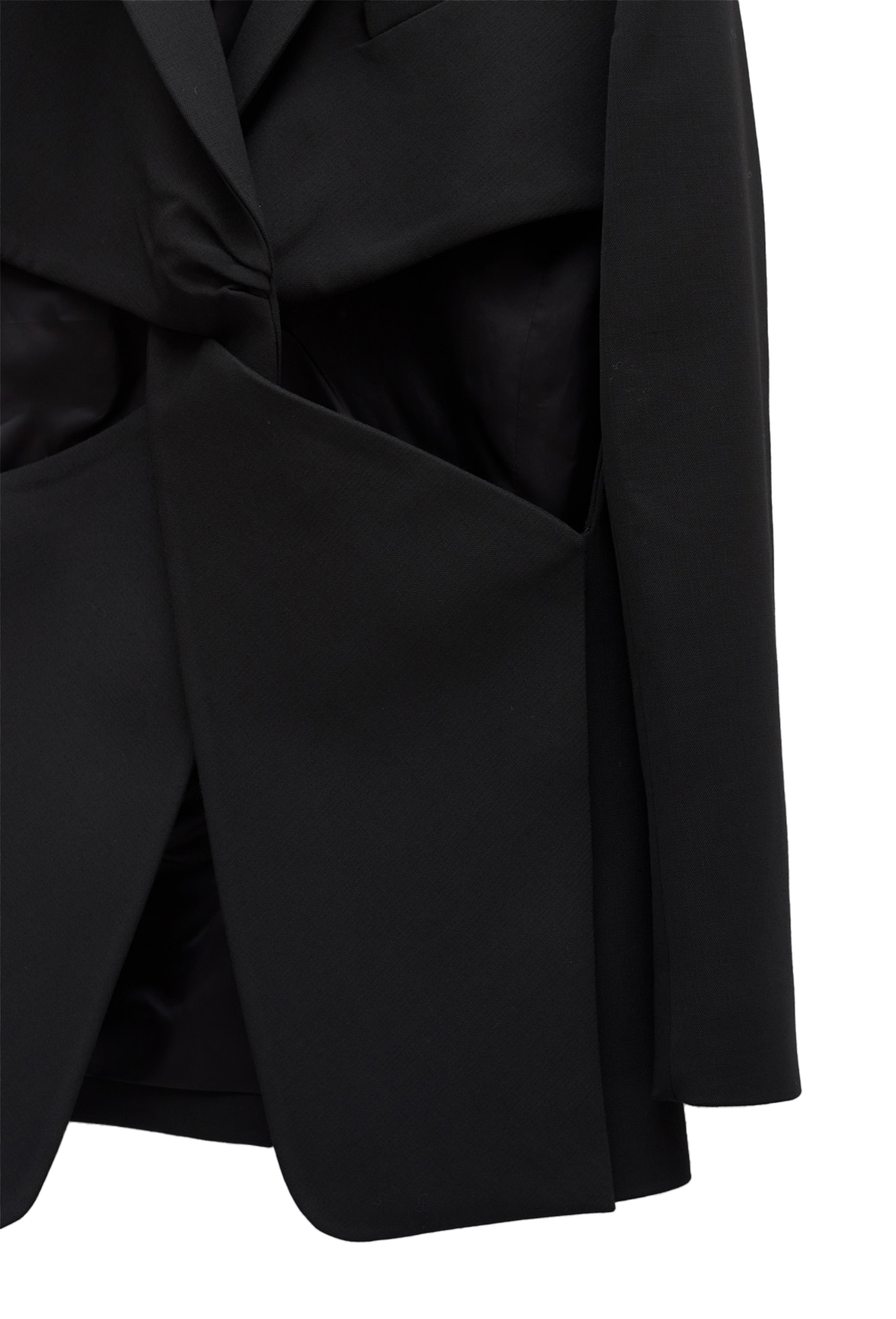 Twisted Cut-Out Tailored Jacket Black