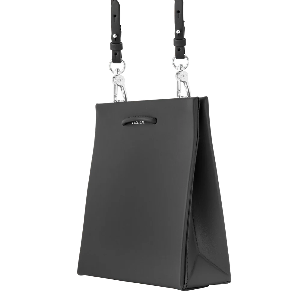 SHORT PRIMA BAG SAFE LEATHER - BLACK