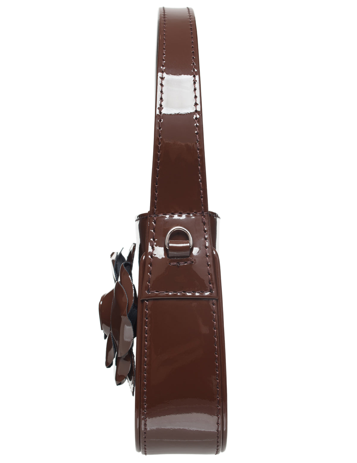 Brown Rhinestone Logo Bag