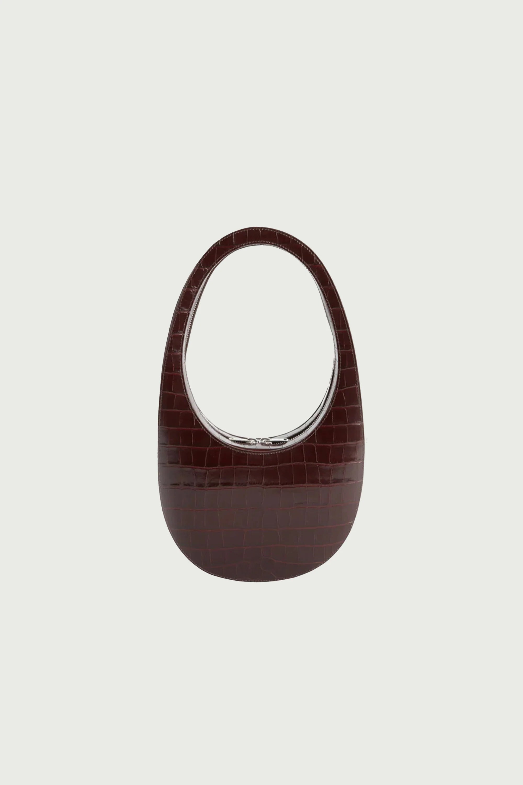 Brown Croco Swipe Bag